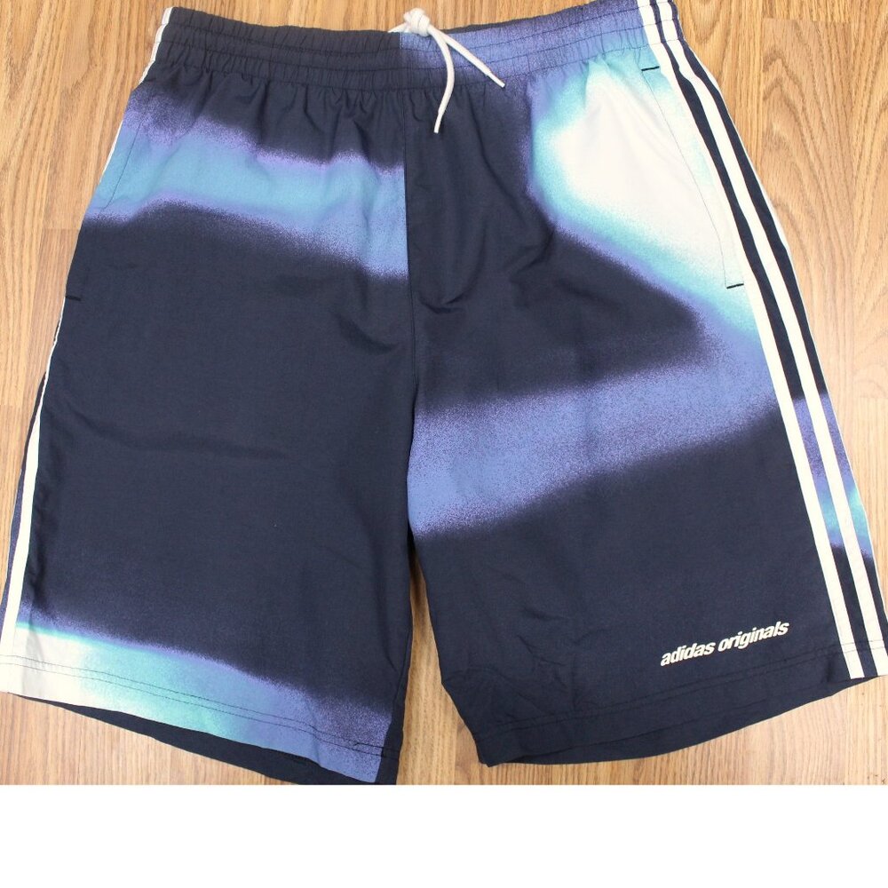 ADIDAS POLYESTER MESH LINED SWIM SHORTS BLACK Sz LARGE, L